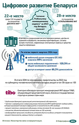 Инфографика. Цифровое развитие Беларуси