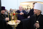 Лукашенко в Рождество посетил храм Святого пророка Иоанна Предтечи под Минском