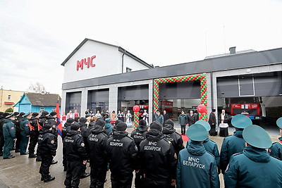 В Шарковщине открыли после реконструкции пожарную аварийно-спасательную часть