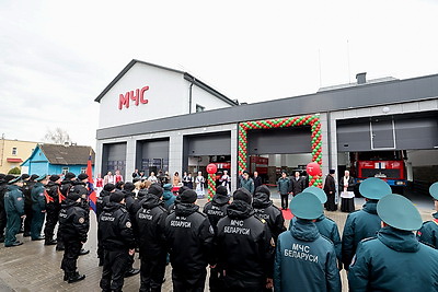 В Шарковщине открыли после реконструкции пожарную аварийно-спасательную часть