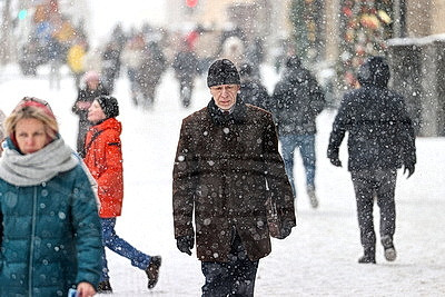 Снегопад в Минске