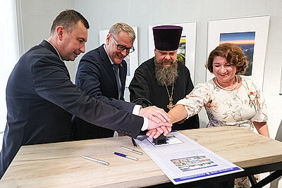 Церемония гашения почтового блока "Беларускi край" состоялась в Гродно