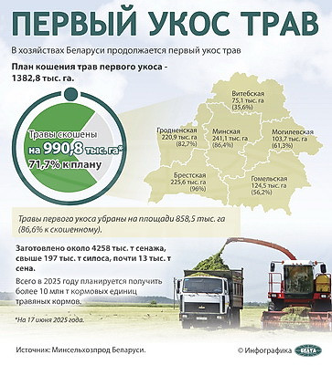 Инфографика. Первый укос трав