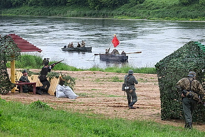 В Шклове прошла военно-историческая реконструкция боя "Освобождение Шкловского района"