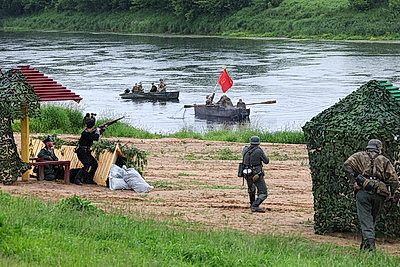 В Шклове прошла военно-историческая реконструкция боя "Освобождение Шкловского района"