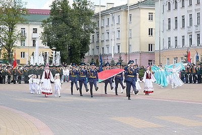 В Бресте прошел митинг, посвященный государственным символам Беларуси