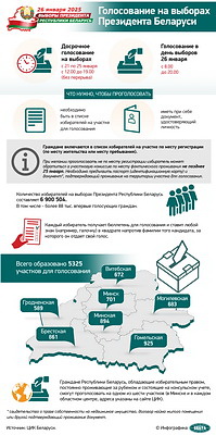 Инфографика. Голосование на выборах Президента Беларуси