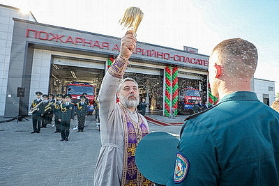 В жилом районе Минска "Северный берег" открыли новую пожарную часть