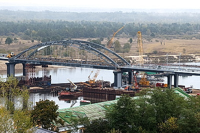 В Мозыре завершается строительство нового моста через Припять