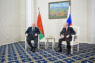 Лукашенко и Путин встретились в Бишкеке