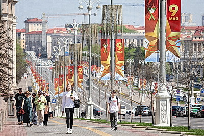 Города Беларуси украсили ко Дню Победы