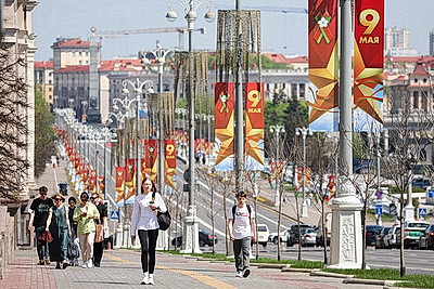 Города Беларуси украсили ко Дню Победы