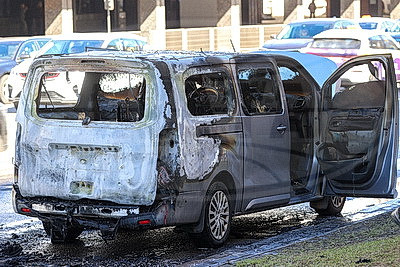 В Минске на Немиге горел автомобиль