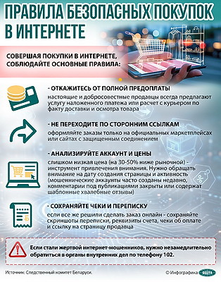 Инфографика. Правила безопасных покупок в интернете
