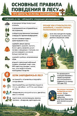 Инфографика. Основные правила поведения в лесу