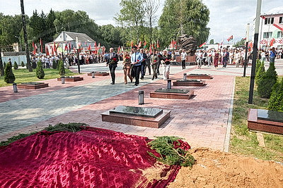 Останки более 140 мирных граждан, погибших от рук фашистов в годы ВОВ, перезахоронили в Могилеве