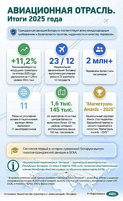 Инфографика. Авиационная отрасль. Итоги 2025 года