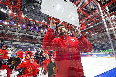 Молодежная сборная Беларуси по хоккею провела открытую тренировку в преддверии Кубка Будущего