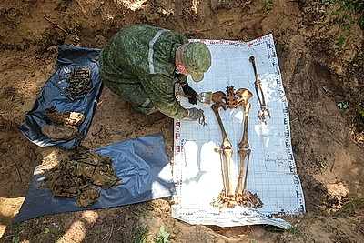 Полевые поисковые работы ведут военнослужащие Беларуси и России в Гродненском районе